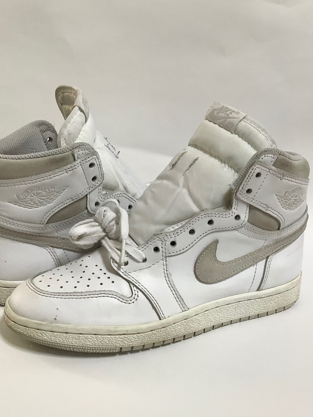 USED Mens 7 Nike Air Jordan 1 High 85’ Neutral Grey 2021 BQ4422-100
